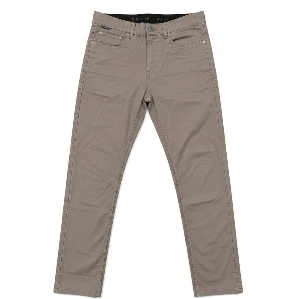 ​Projek Raw Men's Classic Fit Stretch Chino Pants Taupe Brown Size 34x30 Casual